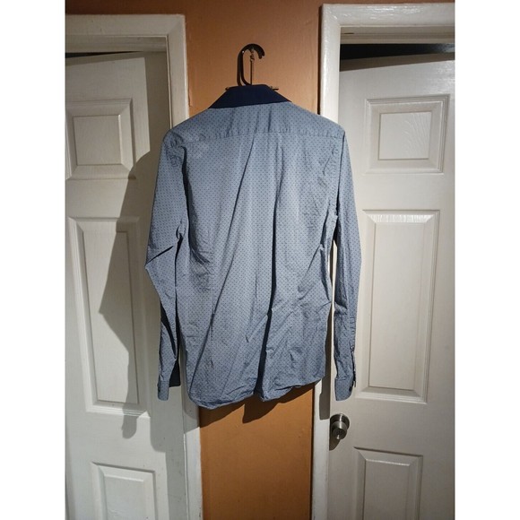 Primark Mens Pokadot Slim Fit Button-down Shirt. Size M - Picture 6 of 12